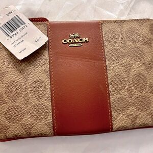 Coach Signature Canvas Wristlet